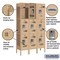 Salsbury Industries 3 Tier Vented Locker, 36"Wx66"Hx12"D, 9 Door, Tan, Unassembled 73352TN-U - alternate 2